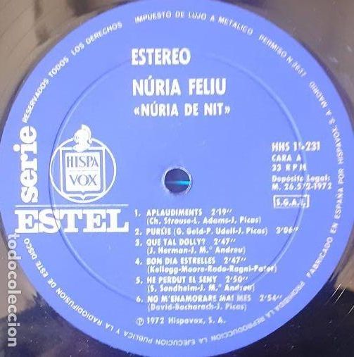 Discos de vinilo: N&uacute;ria de Nit - Nuria Feliu - Foto 3
