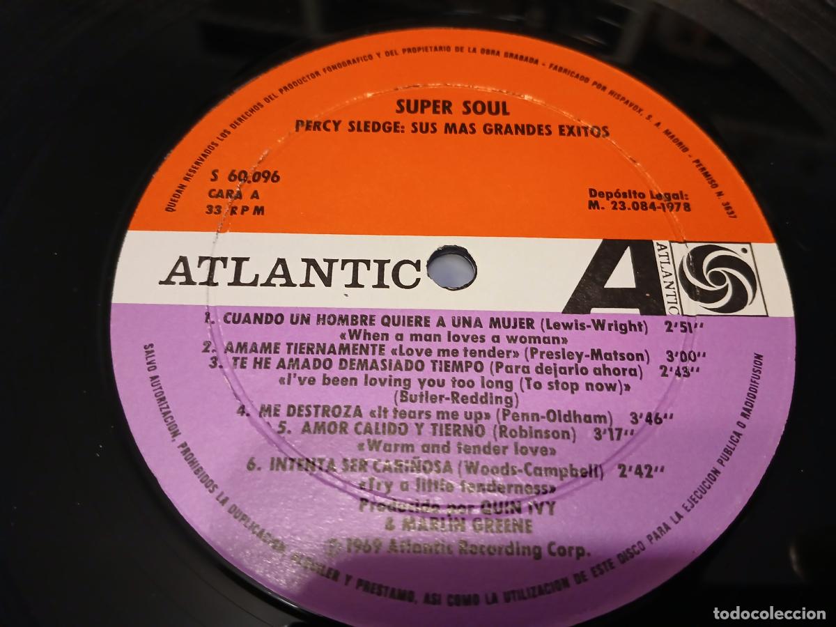 Discos de vinilo: Percy Sledge -Sus m&aacute;s grandes &eacute;xitos- (1978) LP disco vinilo - Foto 2