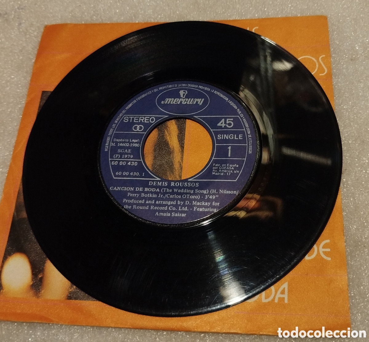 Discos de vinilo: Demis Roussos - canci&oacute;n de boda - Foto 2