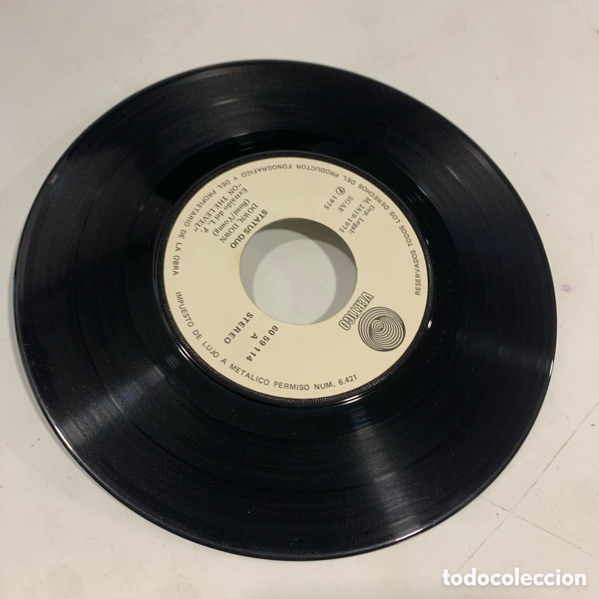 Discos de vinilo: Single 7&rsquo;&rsquo; Status Quo &lrm;&ndash; Down Down edicion espa&ntilde;ola de 1975 - Foto 4