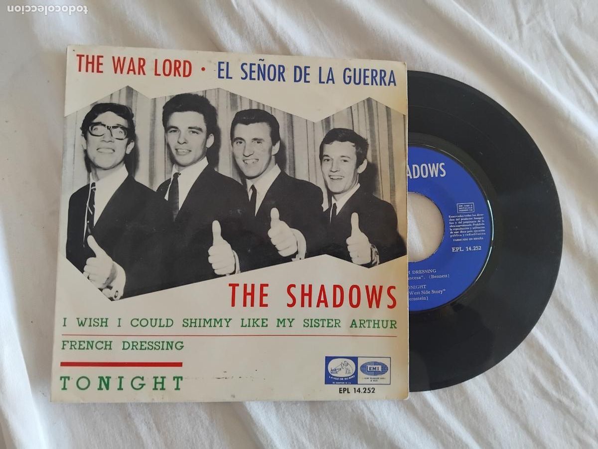 Discos de vinilo: THE SHADOWS. THE WAR LORD + 3. EP EMI ODEON 1966. - Foto 1