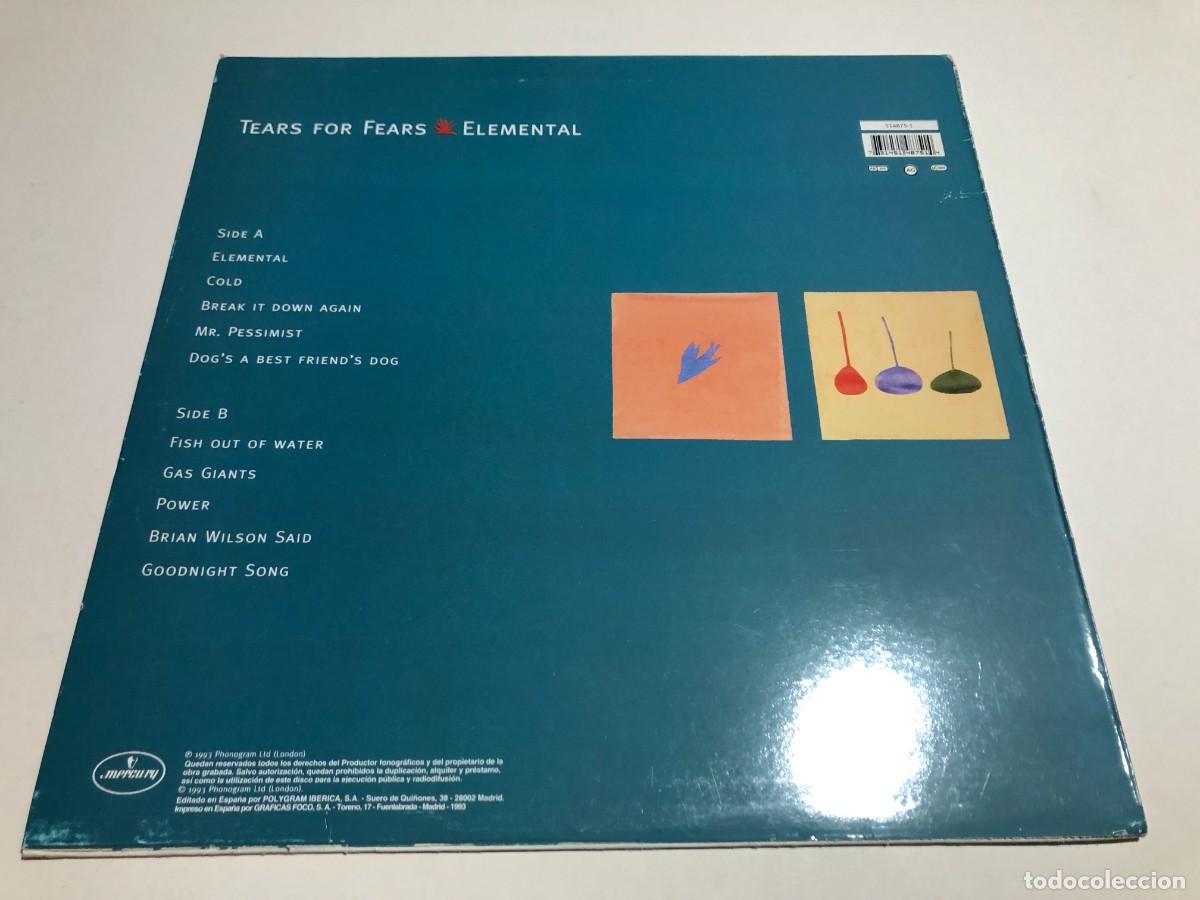 Discos de vinilo: Tears For Fears Elemental LP Spain - Foto 2