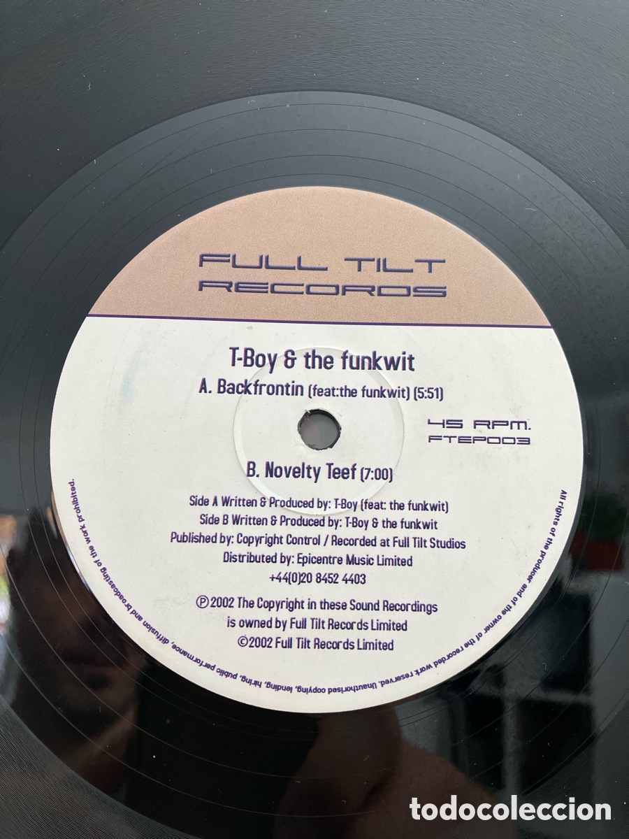 Discos de vinilo: T-Boy & The Funkwith - Backfrontin EP - Foto 2