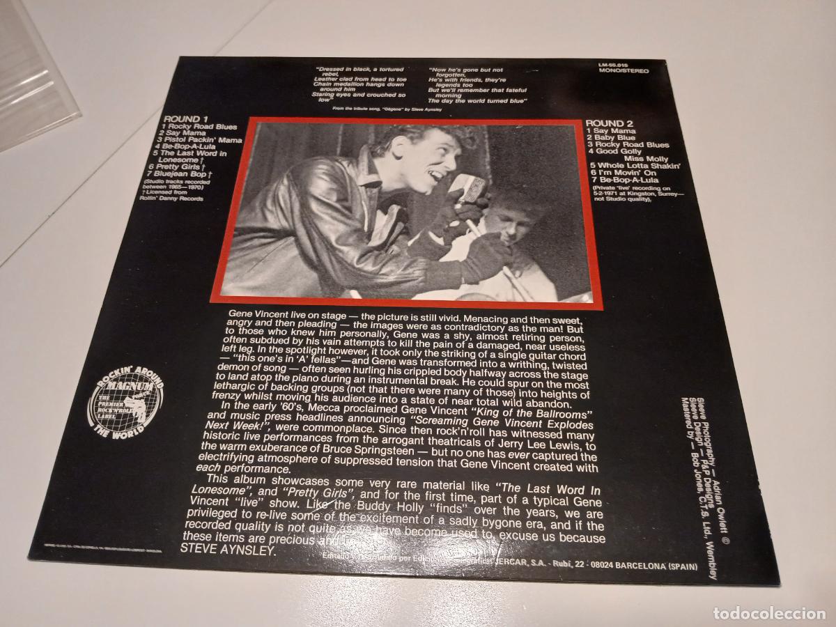 Discos de vinilo: Gene Vincent -Dressed in black- (1982) LP disco vinilo - Foto 2