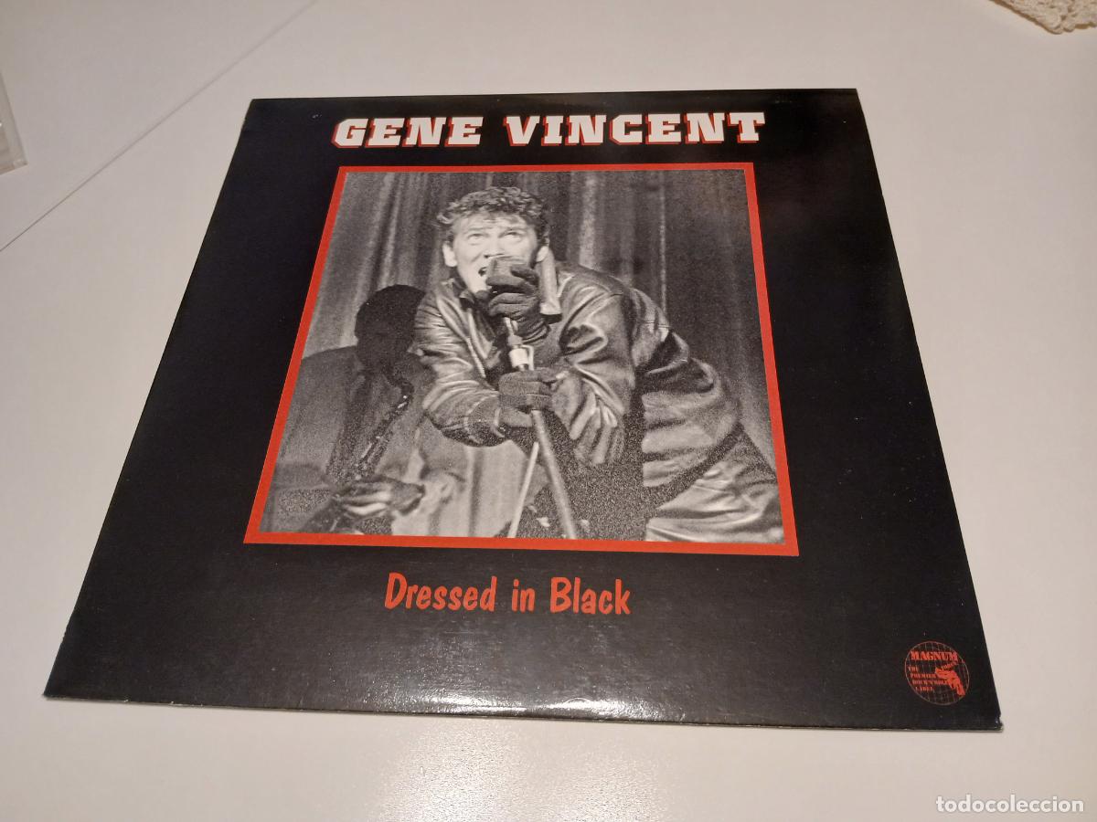 Discos de vinilo: Gene Vincent -Dressed in black- (1982) LP disco vinilo - Foto 1