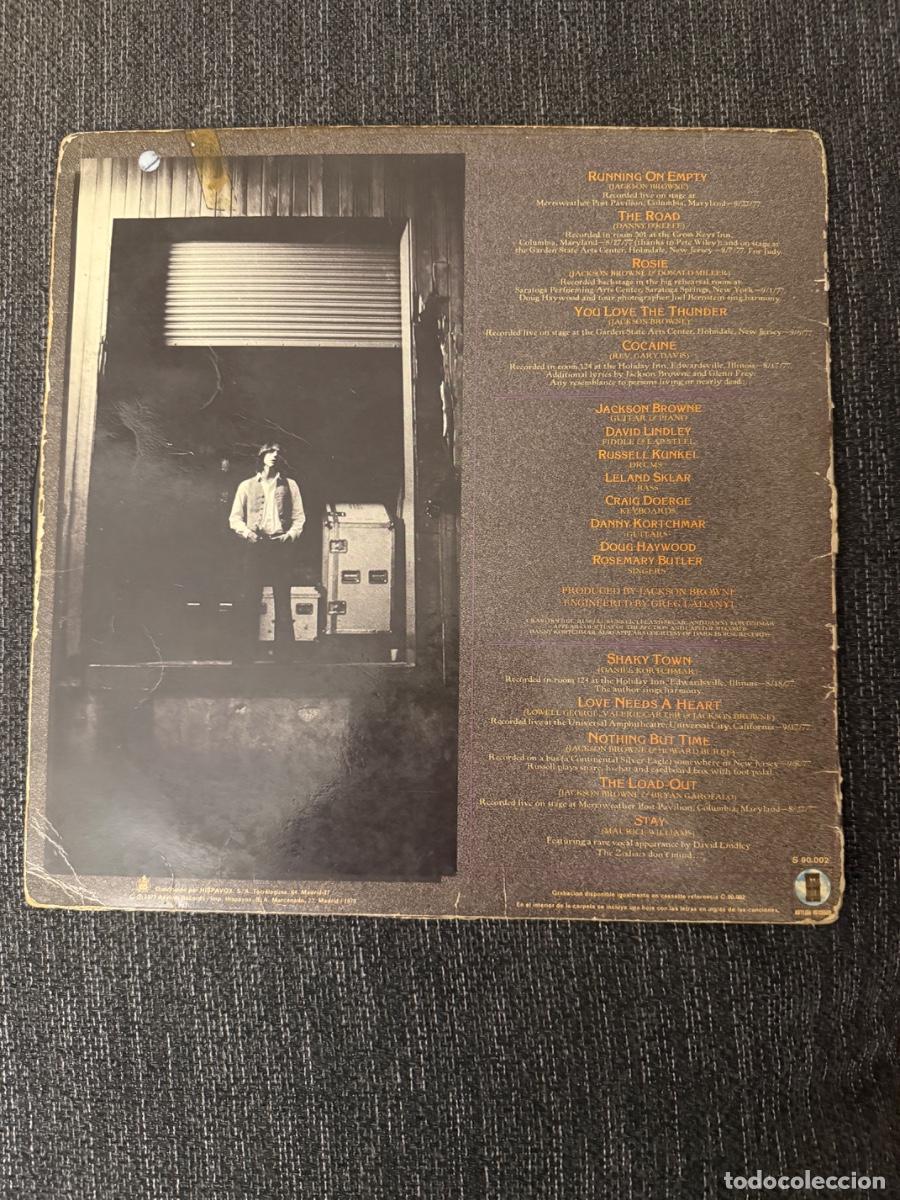 Discos de vinilo: Vinilo Jackson Browne &ldquo;Running On empty&rdquo; - Foto 2