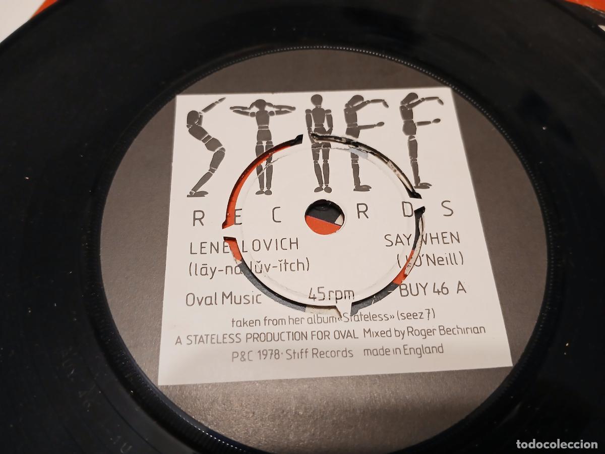 Discos de vinilo: Lene Lovich &ndash; Say When- (1979) single - Foto 3