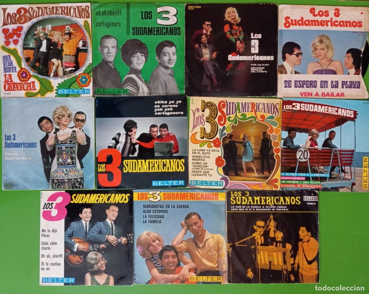 Discos de vinilo: Lote de 11 Singles y EPs de LOS 3 SUDAMERICANOS - Foto 1