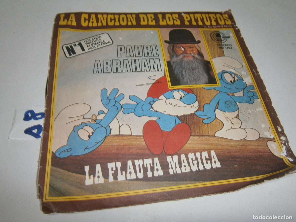 Discos de vinilo: ANTIGUO SINGLE VINILO - LA CANCION DE LOS PITUFOS (PADRE ABRAHAM) - Foto 1