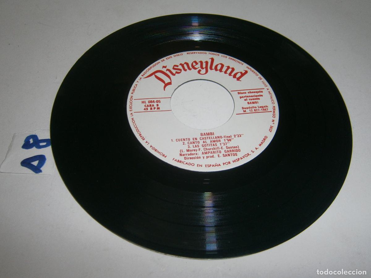 Discos de vinilo: ANTIGUO SINGLE VINILO - CUENTO BAMBI - Foto 1