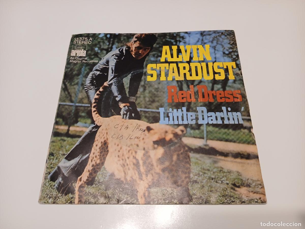 alvin stardust red dress ALVIN STARDUST RED DRESS / LITTLE DARLIN' 1974 VINYL RECORD YUGOSLAVIA 7" PS