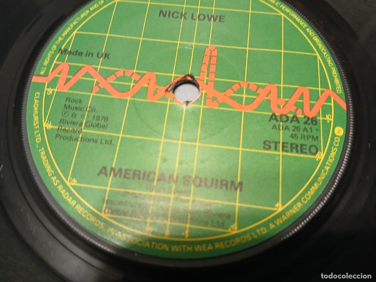 Discos de vinilo: Nick Lowe -American squirm- (1978) single - Foto 3