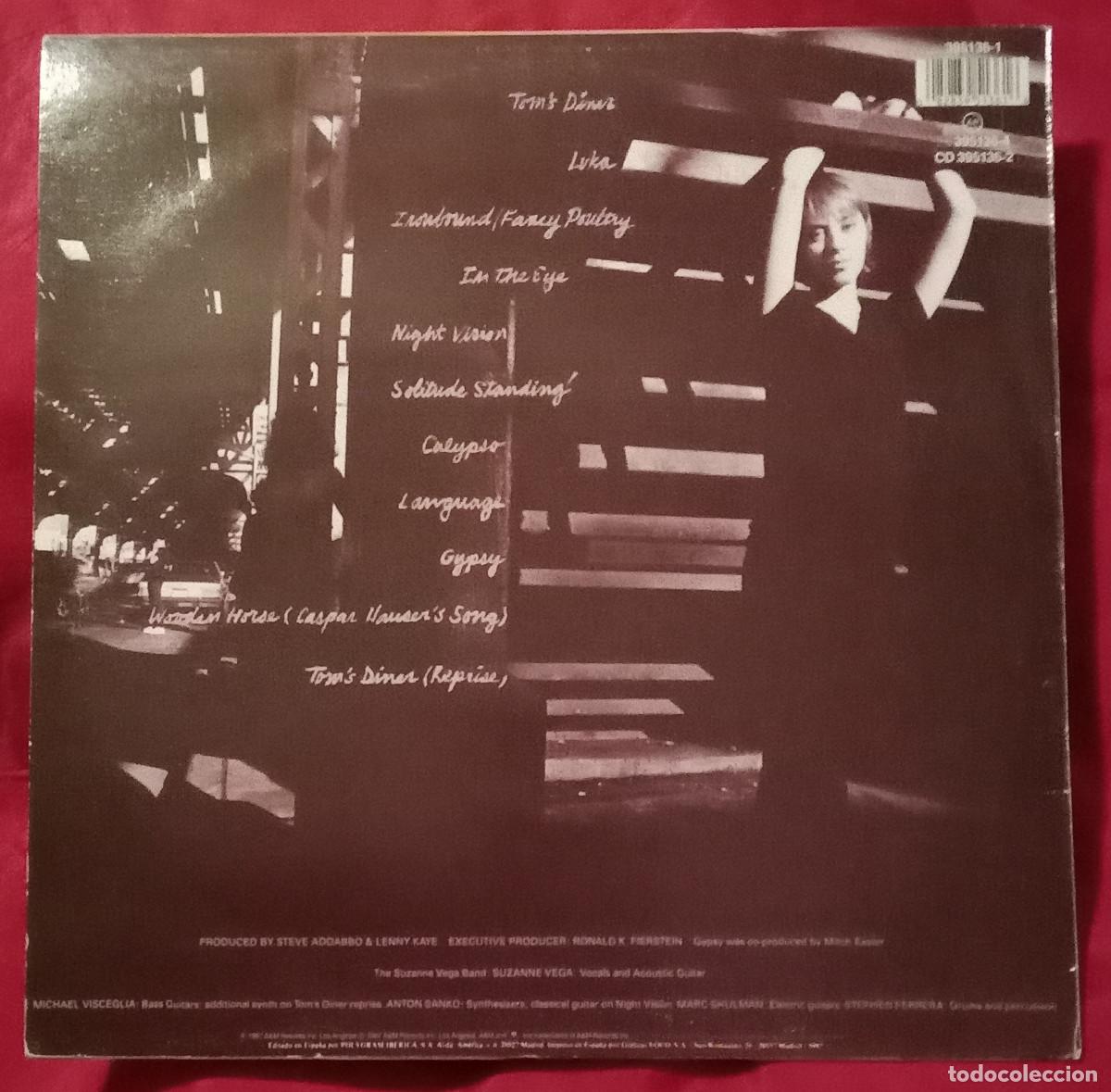 Discos de vinilo: Suzane Vega - Solitude Standing - Edit. A&M. 1987 (P) - Foto 2
