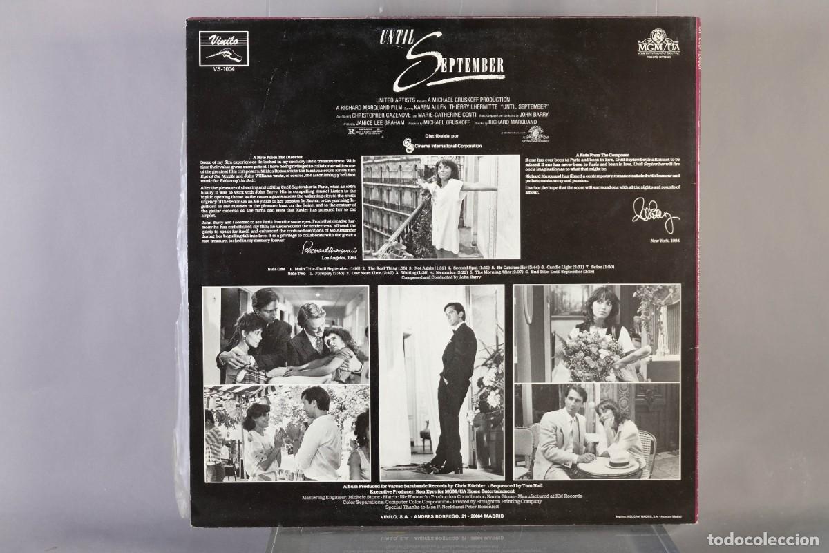 Discos de vinilo: DISCO VINILO LP - JOHN BARRY &ndash; UNTIL SEPTEMBER - Foto 2