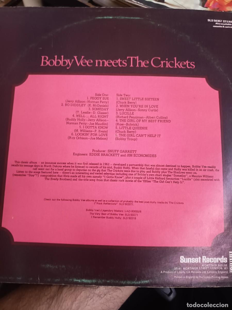 Discos de vinilo: LOTE 368, LP BOBBY VEE MEETS THE CRICKETS - Foto 2