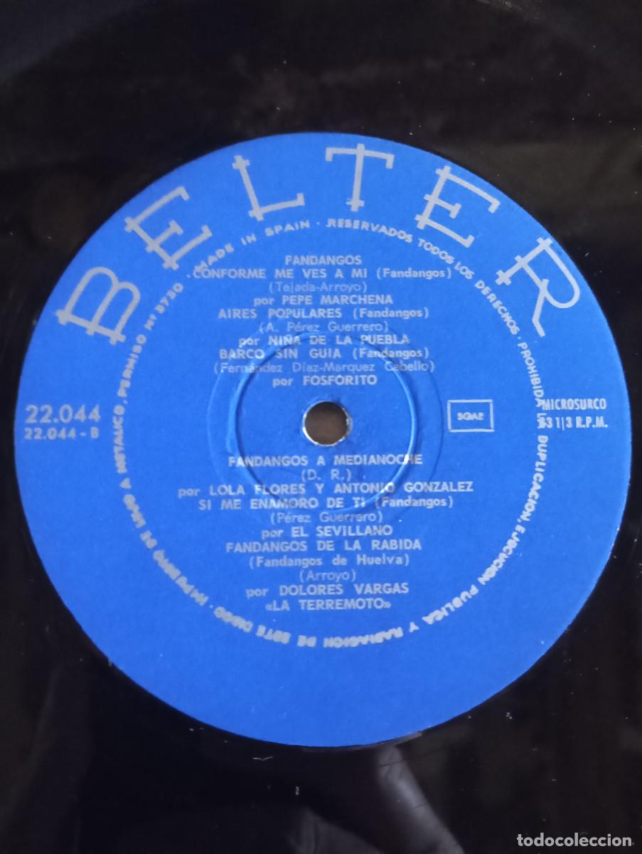 Discos de vinilo: FANDANGOS - DISCOS BELTER - 1966 - Foto 7