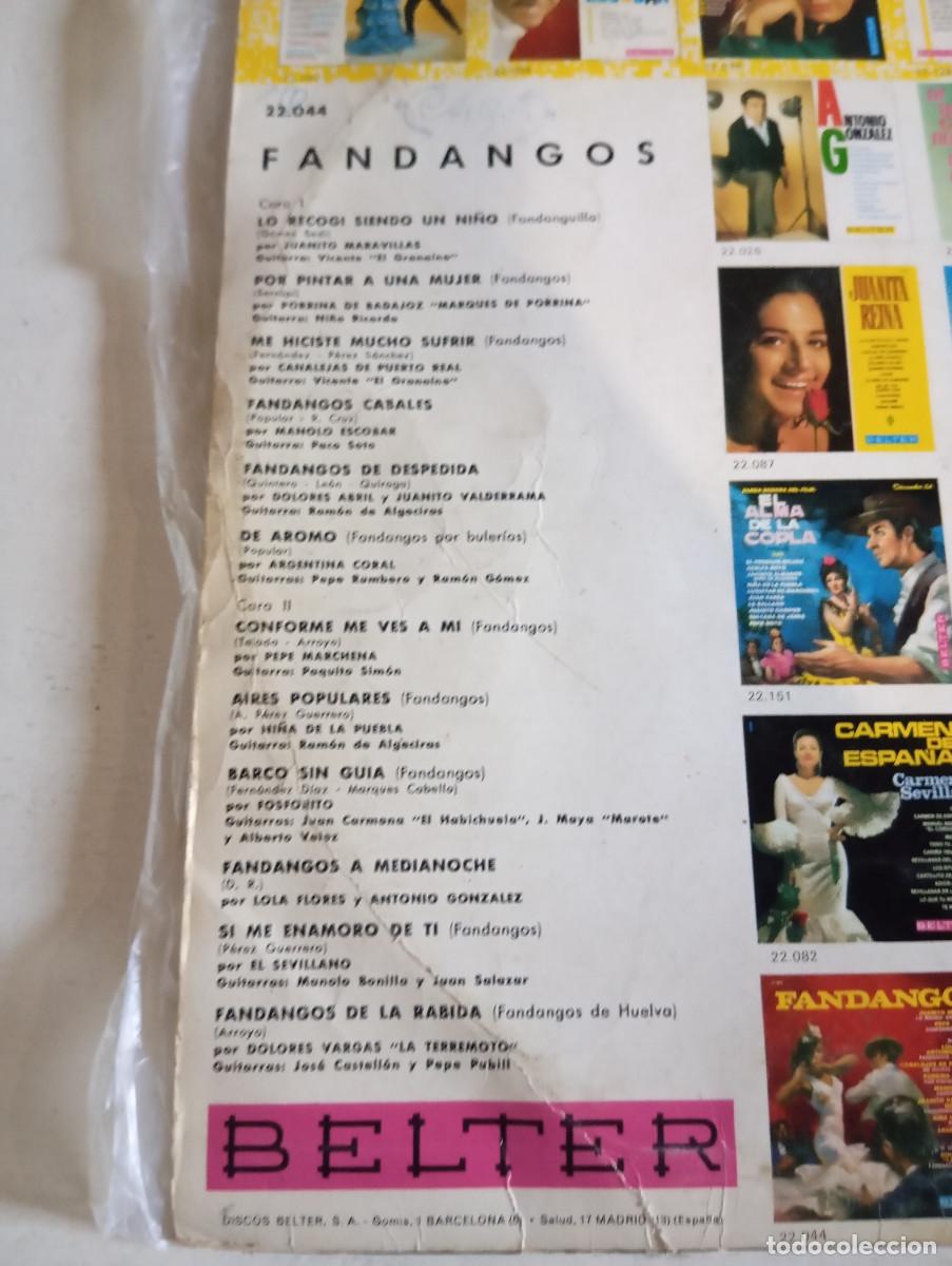 Discos de vinilo: FANDANGOS - DISCOS BELTER - 1966 - Foto 8