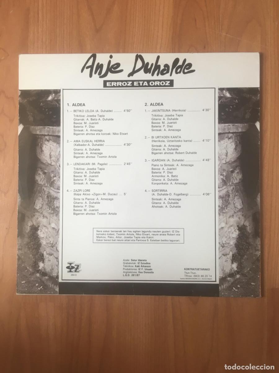 Discos de vinilo: ANJE DUHALDE-ERROZ ETA OROZ - Foto 2