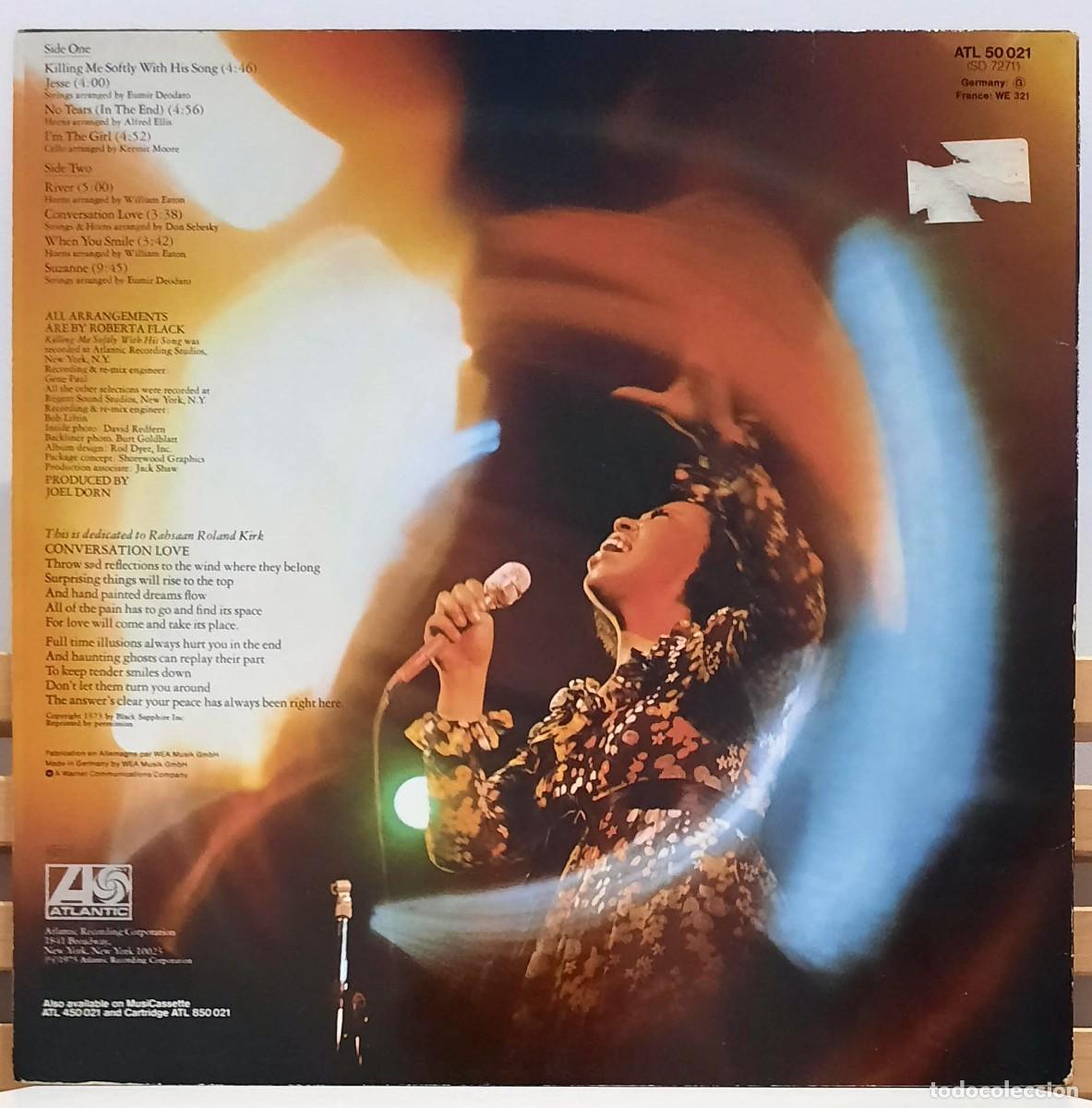 Discos de vinilo: ROBERTA FLACK &middot;&middot;&middot; Killing Me Softly - (LP) - Foto 2