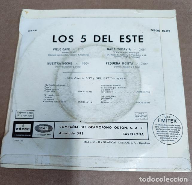 Discos de vinilo: Los 5 Del Este &lrm;&ndash; Viejo Caf&eacute; - Single - Foto 2