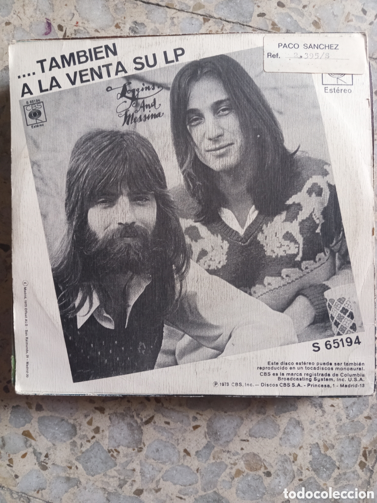 Discos de vinilo: SGL LOGGINS & MESSINA PENSANDO EN TI 1973 - Foto 2