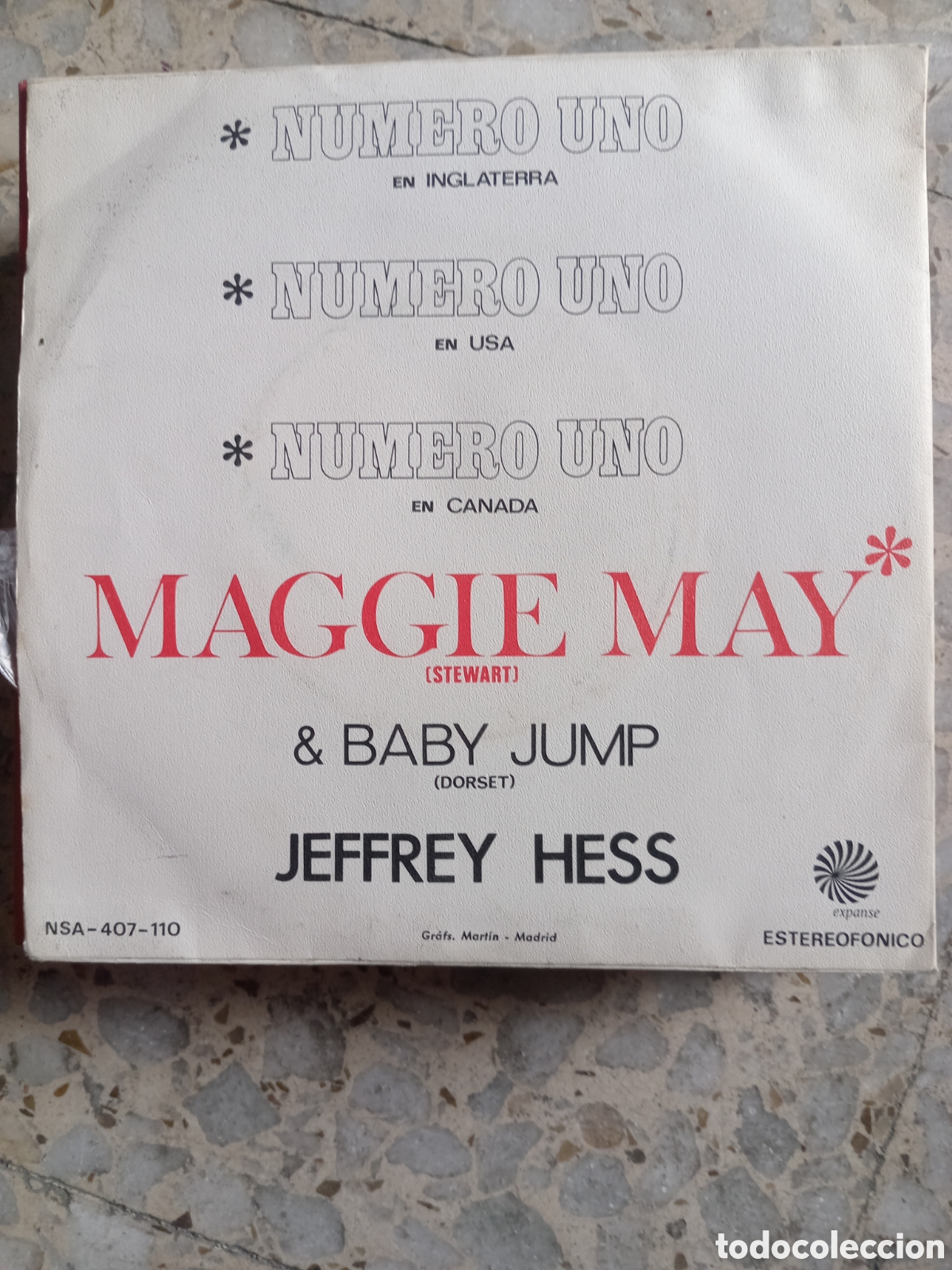 Discos de vinilo: SGL JEFFREY HESS MAGGIE MAY 1971 - Foto 2