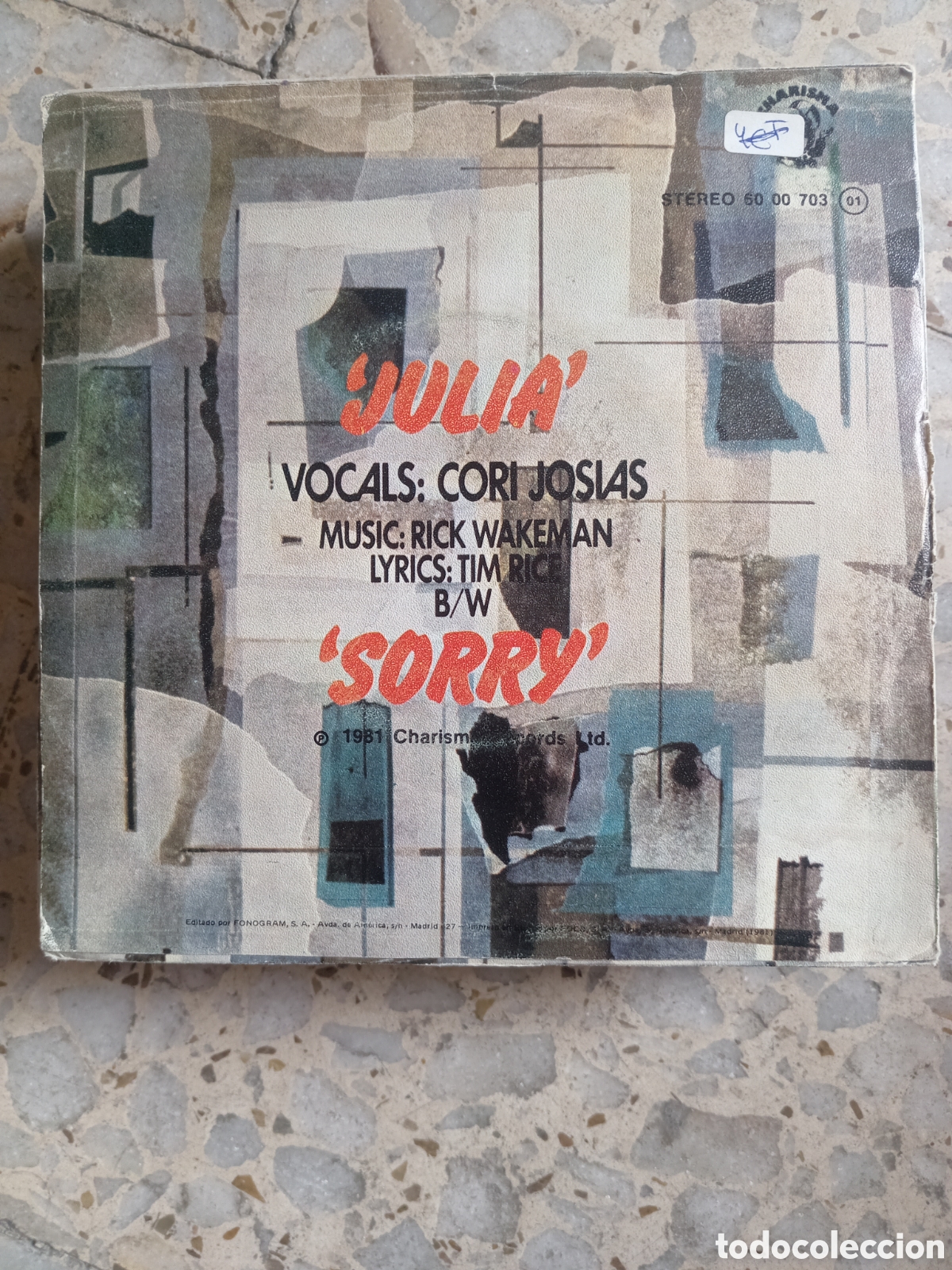 Discos de vinilo: SGL THE RICK WAKEMAN JULIA 1981 - Foto 2