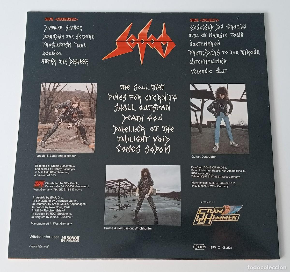 Discos de vinilo: LP SODOM - OBSESSED BY CRUELTY - Foto 2