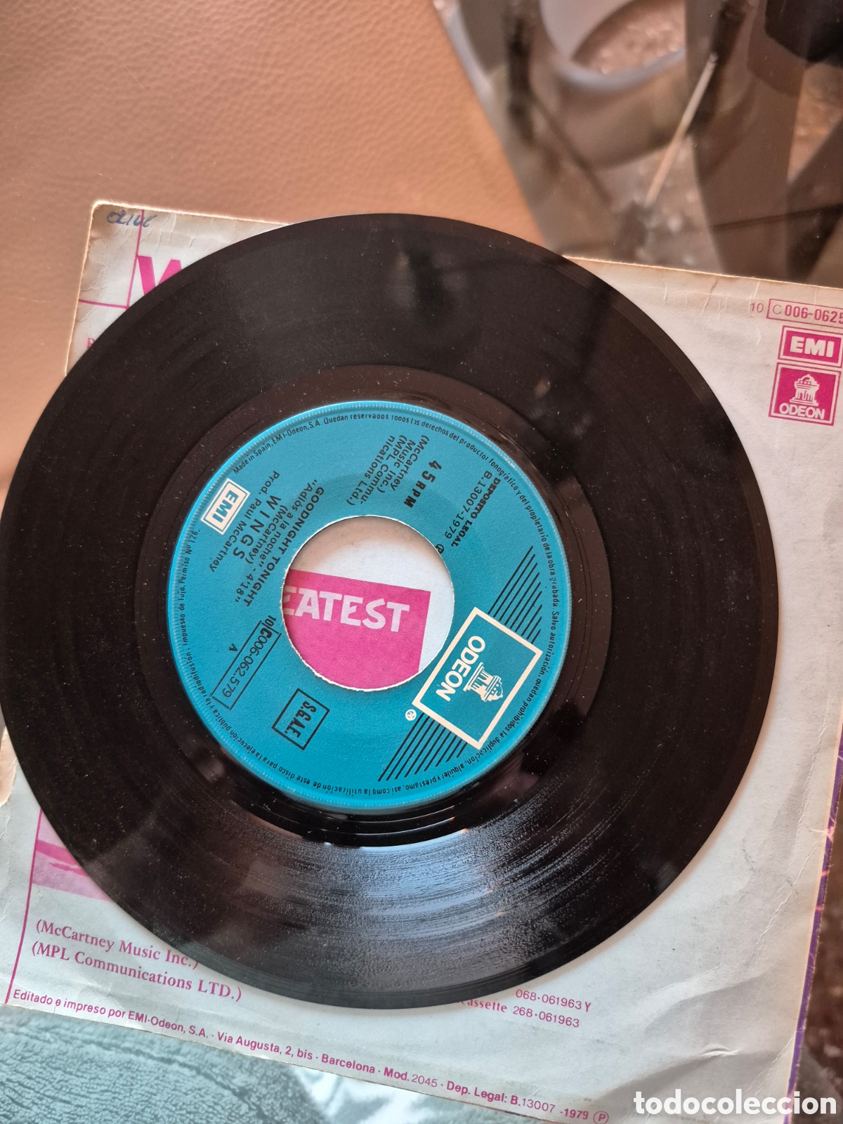 Discos de vinilo: Disc de vinil de 45 WINS &rdquo;Adi&oacute;s a la noche&rdquo; - Foto 4