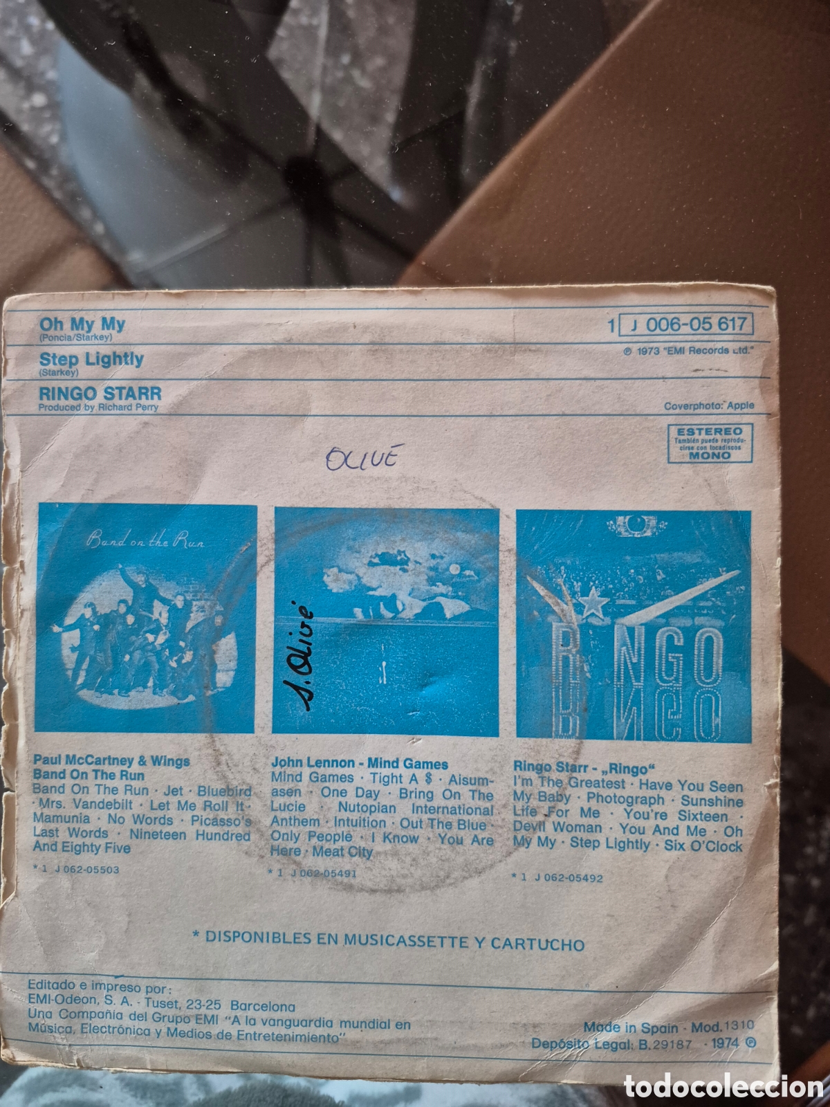 Discos de vinilo: Vinil 45 Ringo Star &rdquo;oh my my&rdquo; - Foto 2