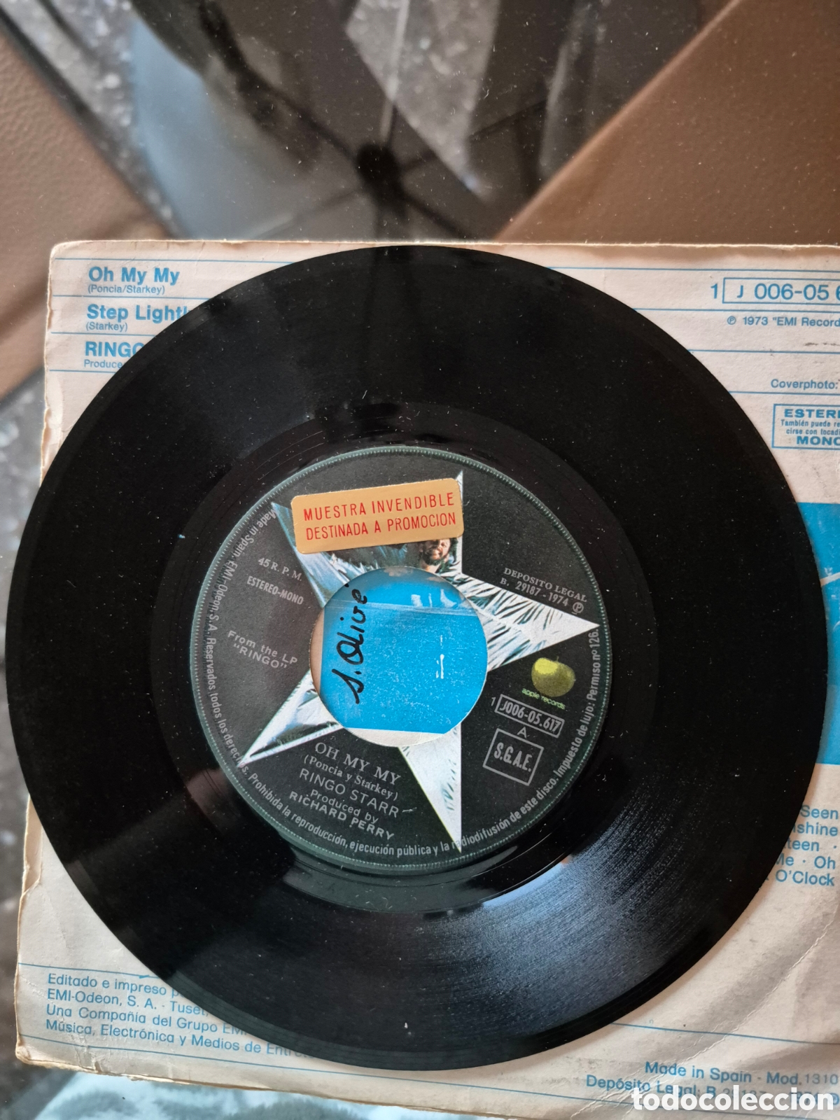 Discos de vinilo: Vinil 45 Ringo Star &rdquo;oh my my&rdquo; - Foto 3