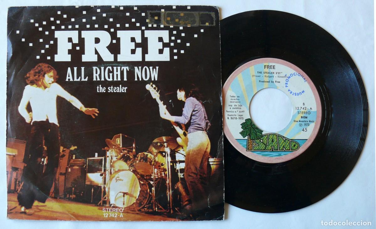 Discos de vinilo: Free - All right now - Single promocional - Foto 1