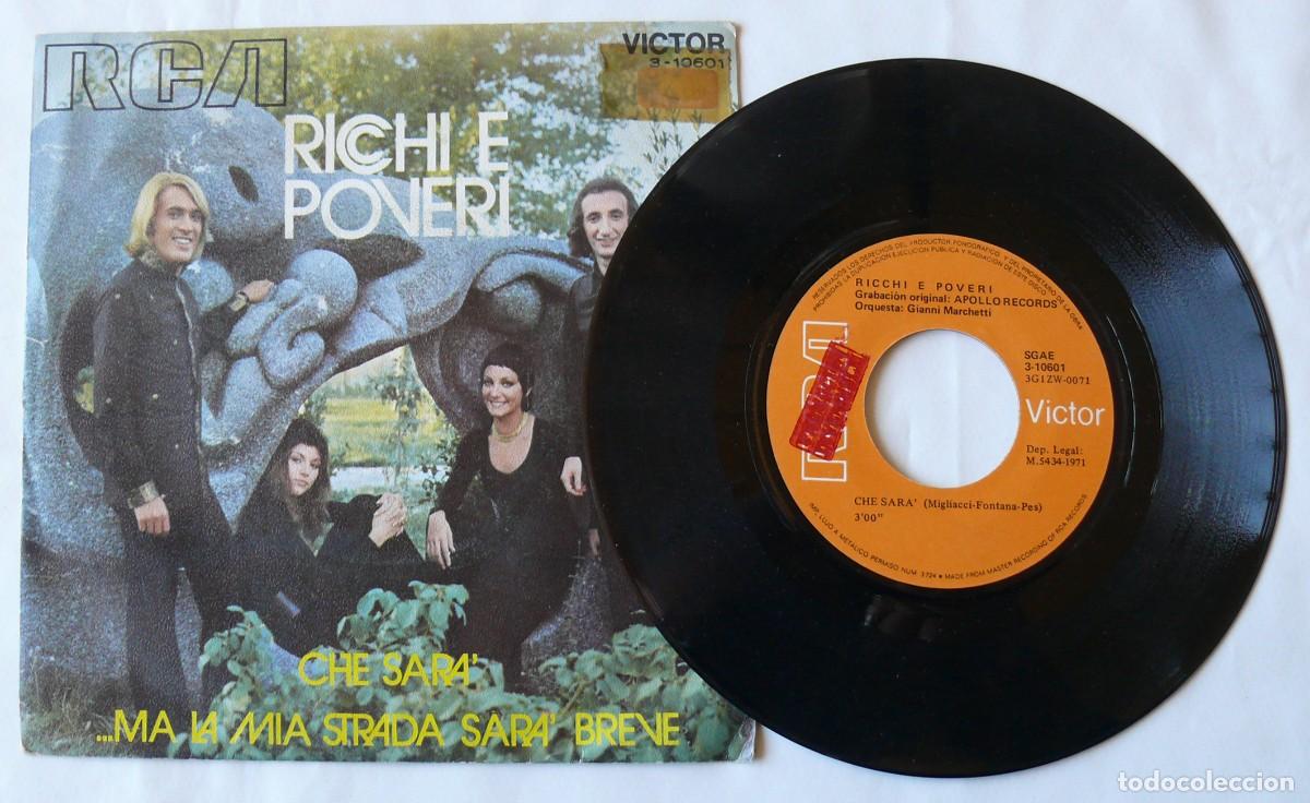 Discos de vinilo: Richi E Poveri - Che sara - Single promocional - Foto 1