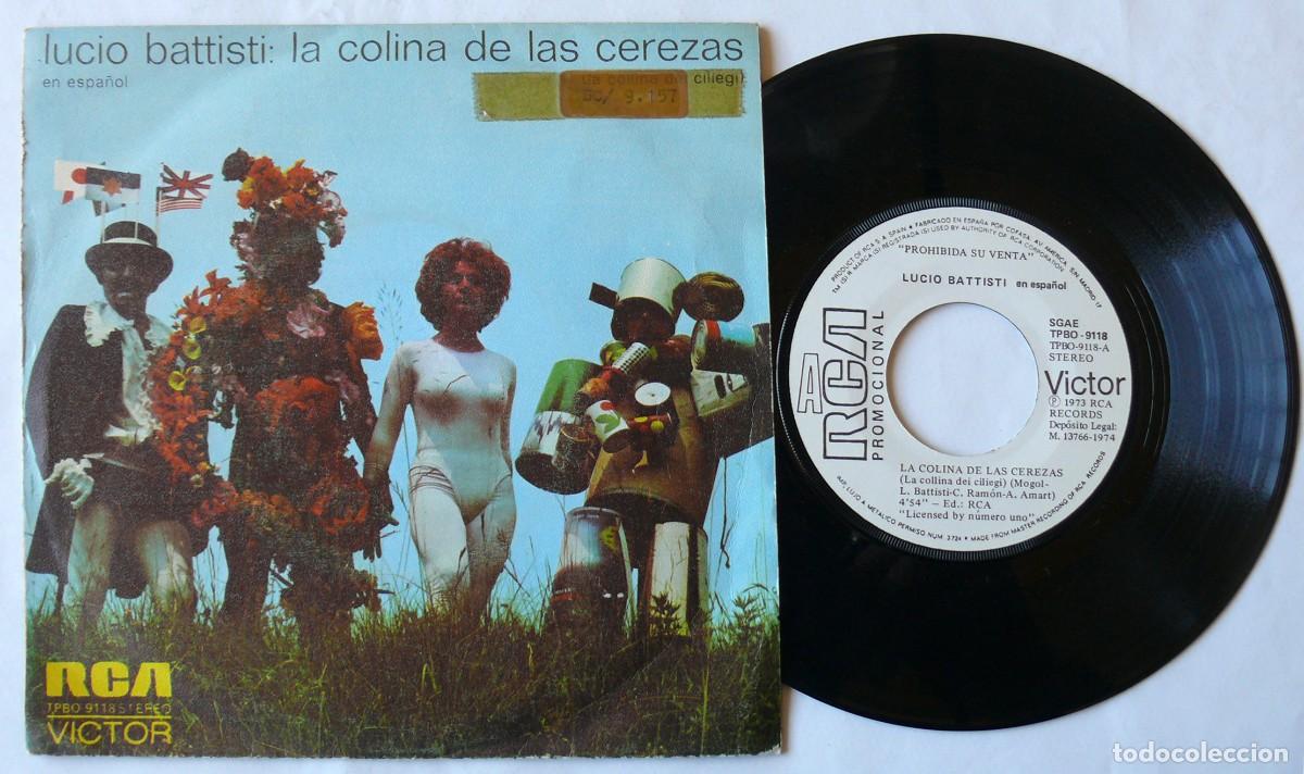 Discos de vinilo: Lucio Battisti - La colina de las cerezas - Single - Foto 1