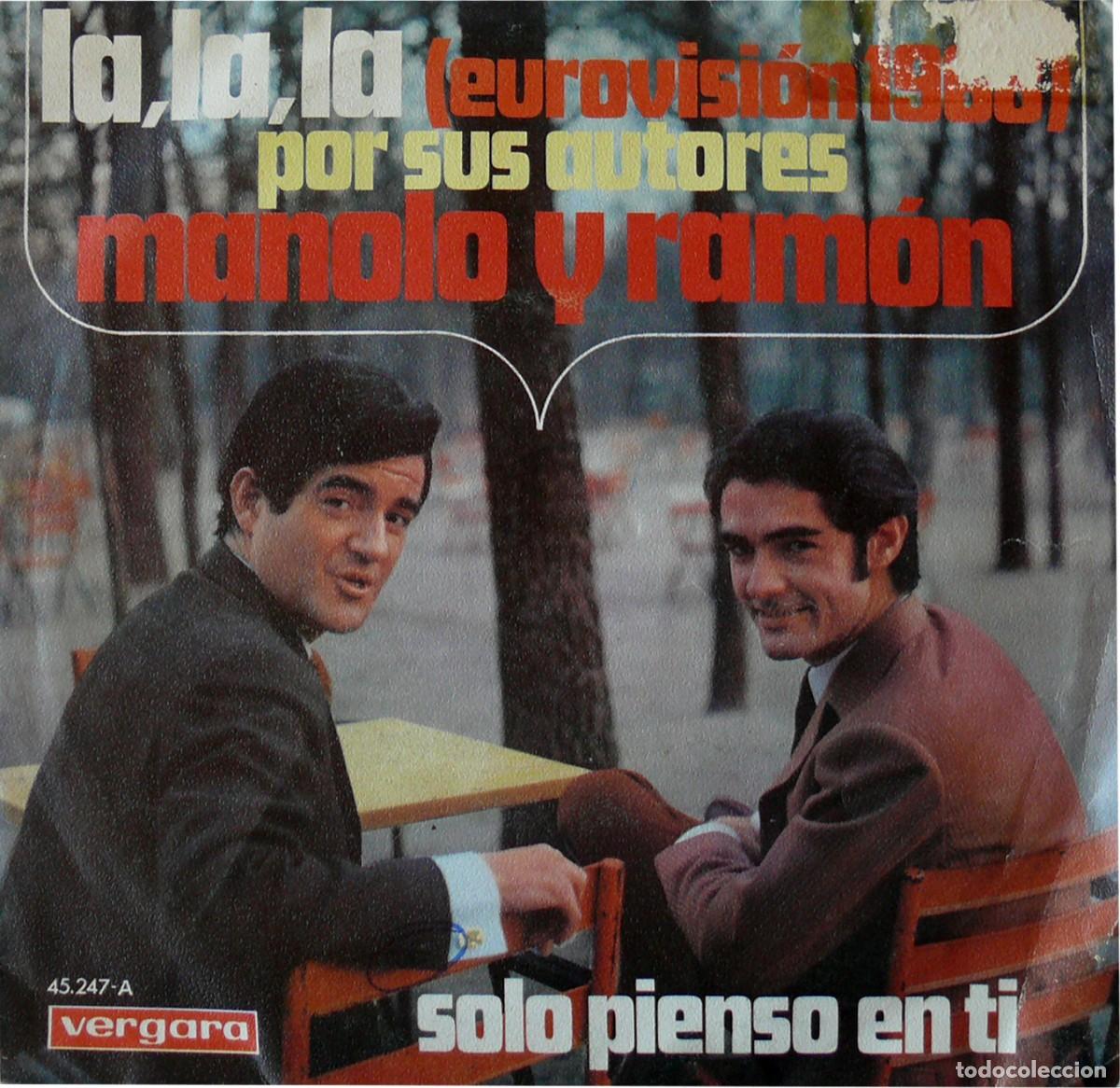 Discos de vinilo: Manolo y Ramon - la, la, la - Single - Foto 1