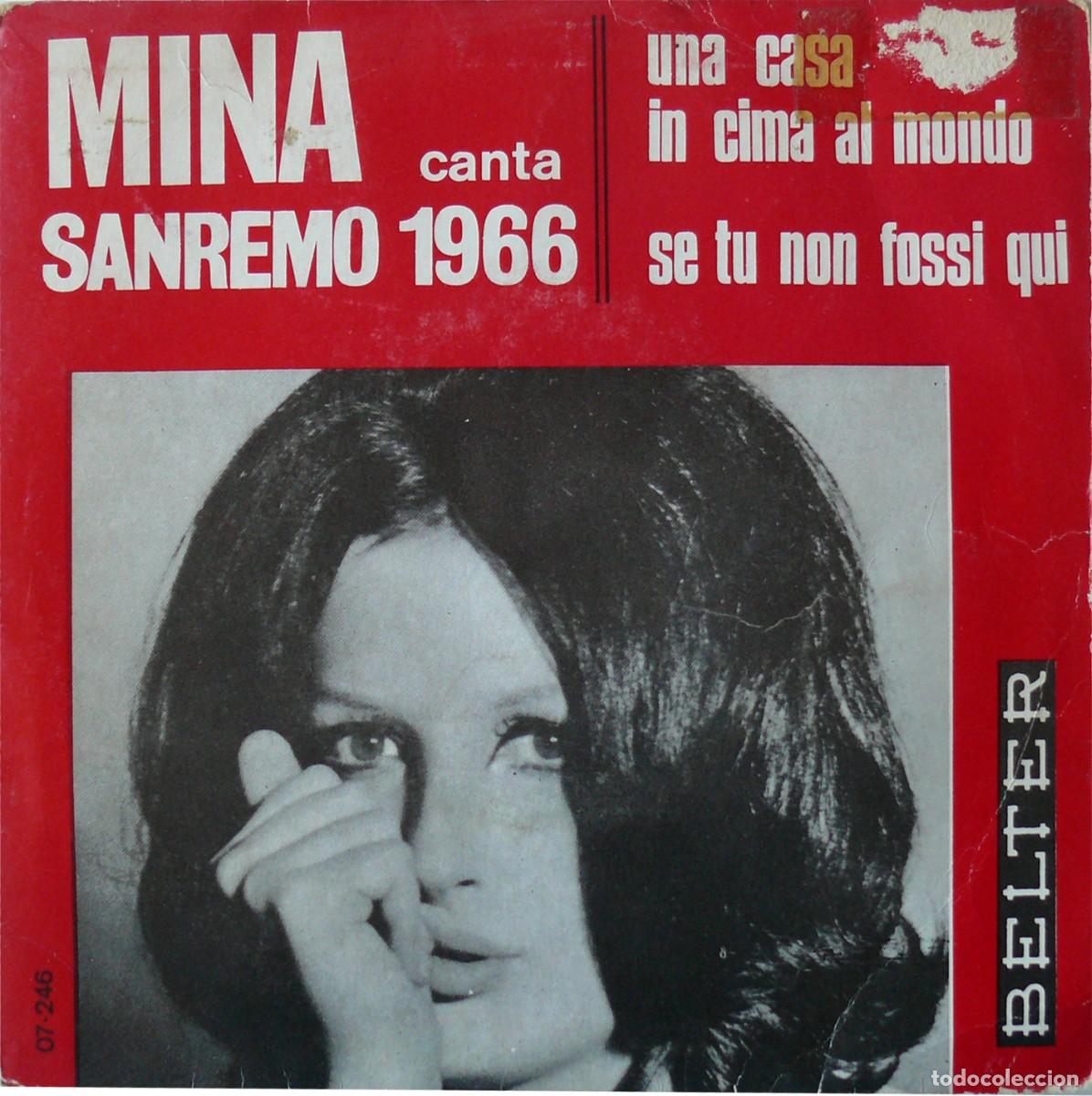 Discos de vinilo: Mina - Canta San Remo 1966 - EP - Foto 1