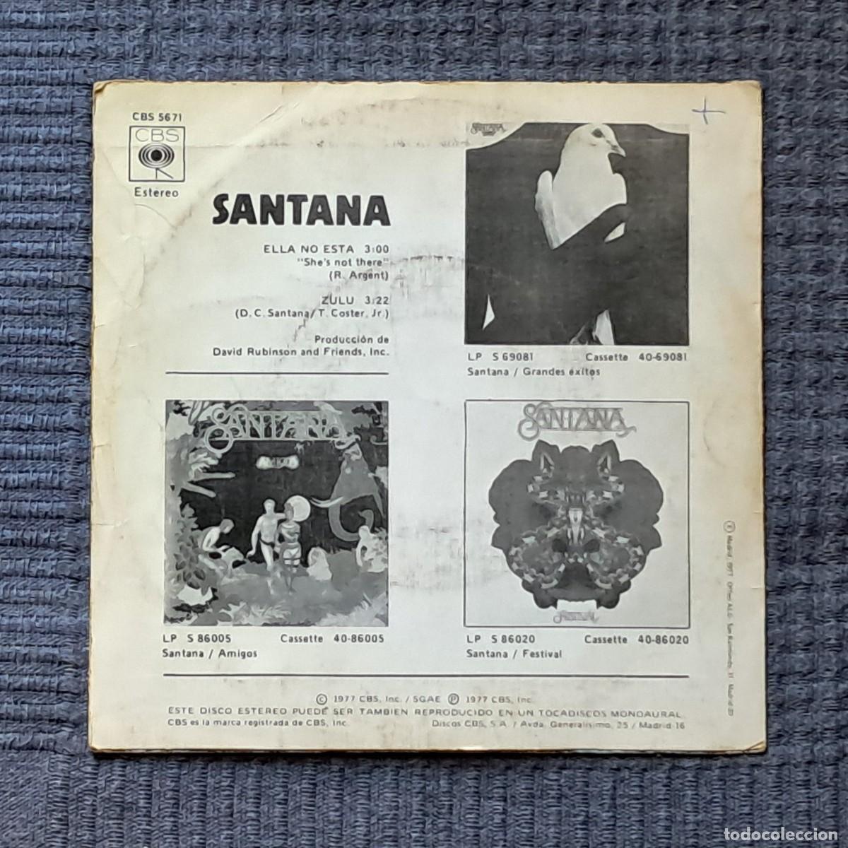 Discos de vinilo: SANTANA &ndash; ELLA NO EST&Aacute; - Foto 2