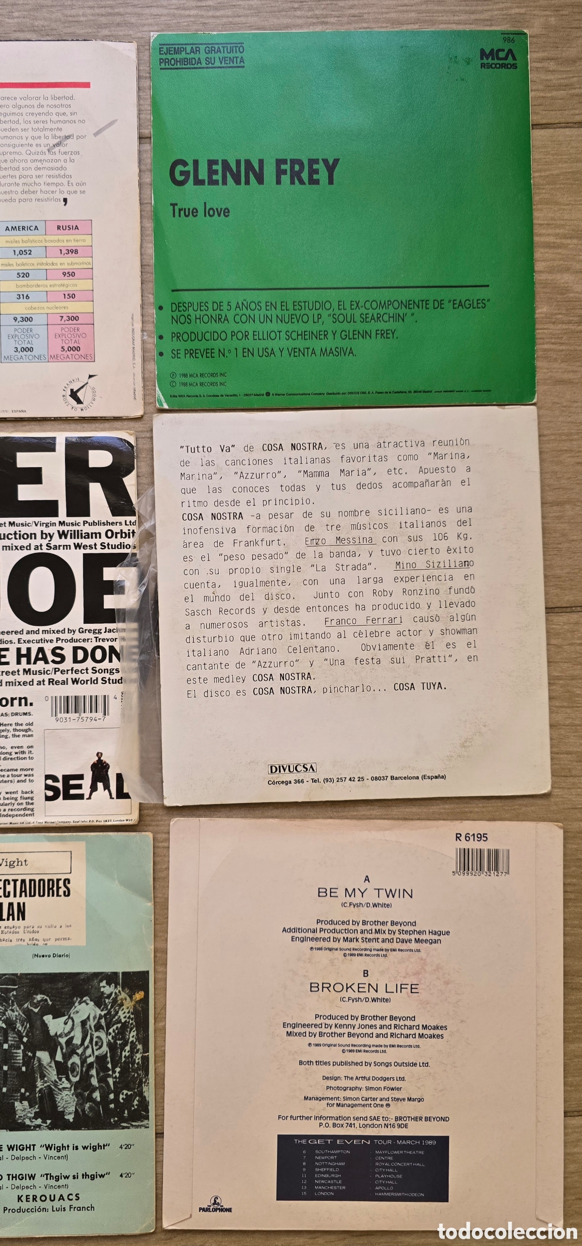 Discos de vinilo: SINGLE LOTE M&Uacute;SICA INTERNACIONAL - Foto 6