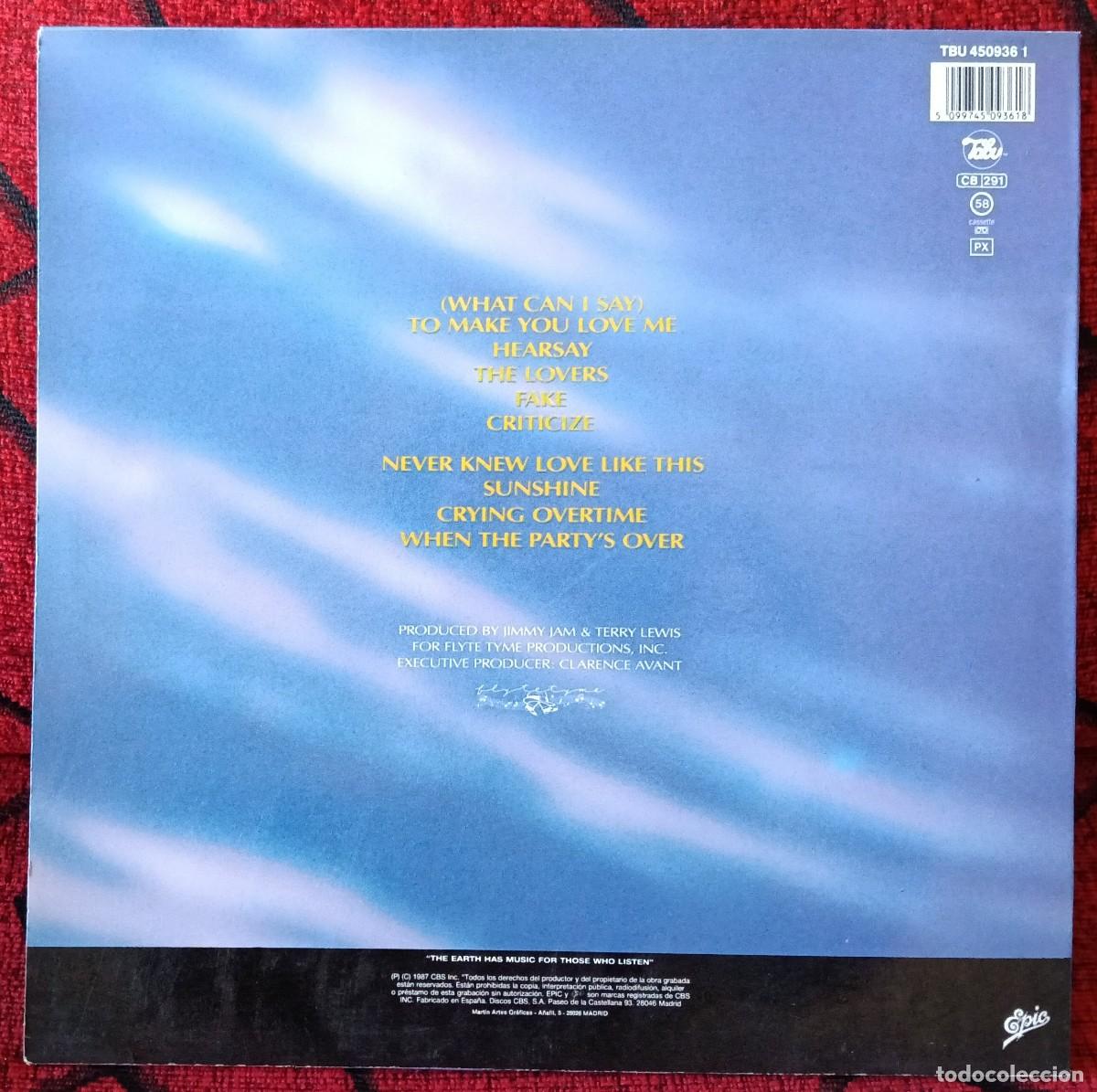 Discos de vinilo: ALEXANDER ONEAL ** Hearsay ** VINILO LP 1987 - Foto 2