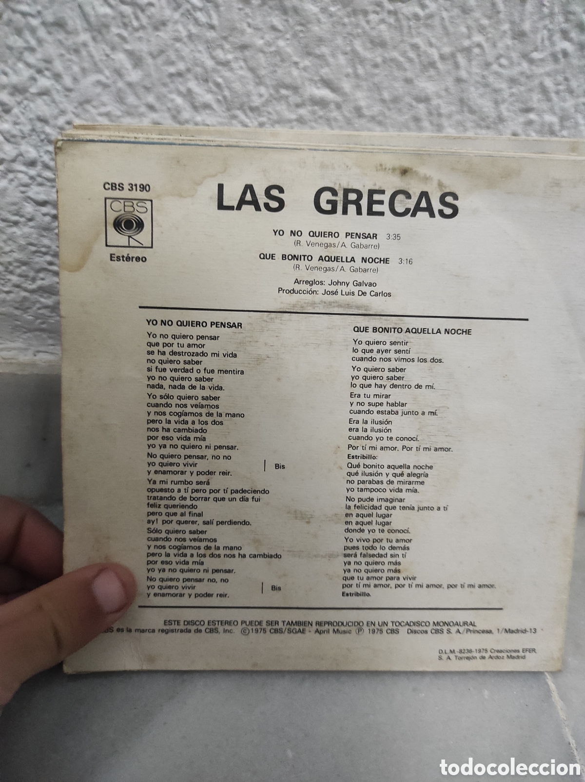 Discos de vinilo: LOTE 4 SINGLES LAS GRECAS - Foto 6