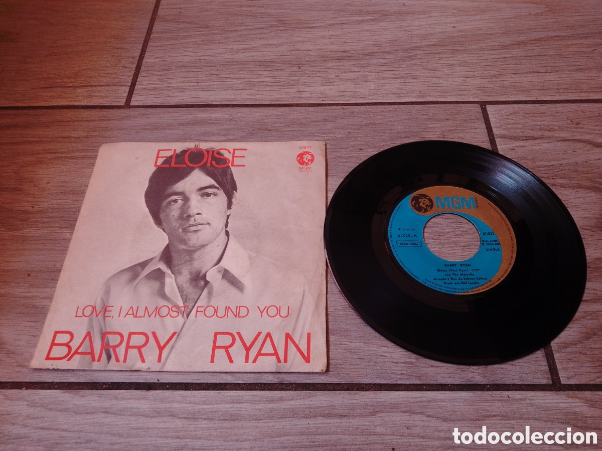 Discos de vinilo: BARRY RYAN - ELOISE - SINGLE - SPAIN - MGM - CC - - Foto 1