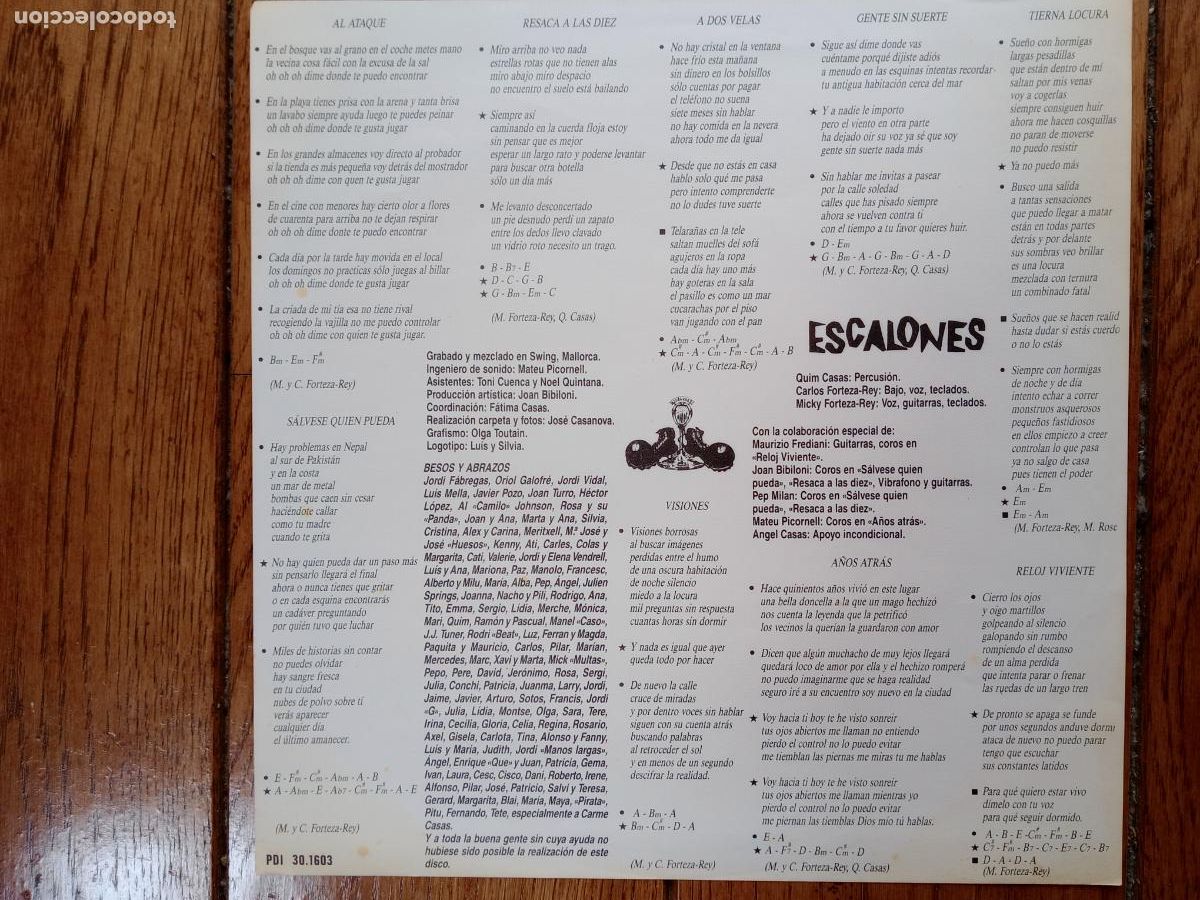 Discos de vinilo: Escalones - s&aacute;lvese qui&eacute;n pueda - Foto 3