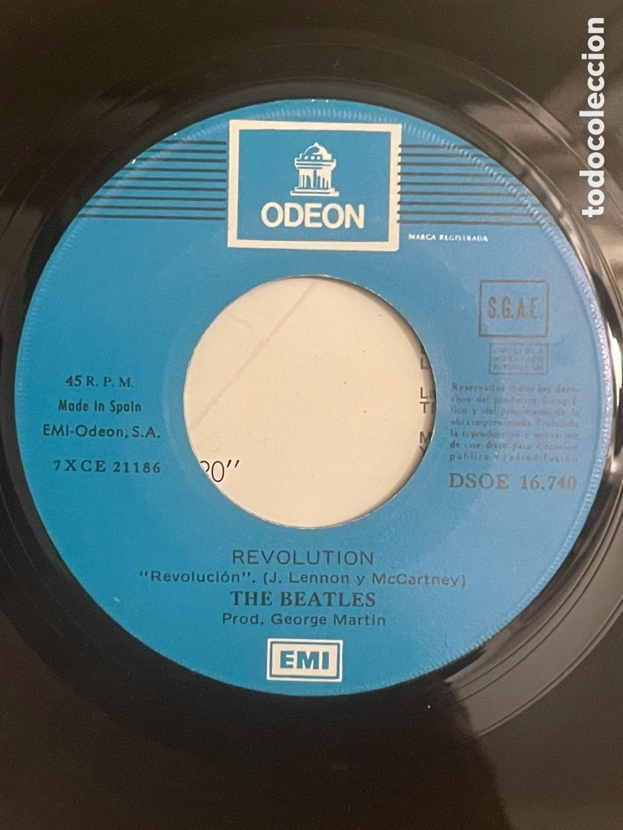 Discos de vinilo: BEATLES - REEDICION SINGLE &ldquo; HEY JUDE / REVOLUTION &ldquo; - Foto 1