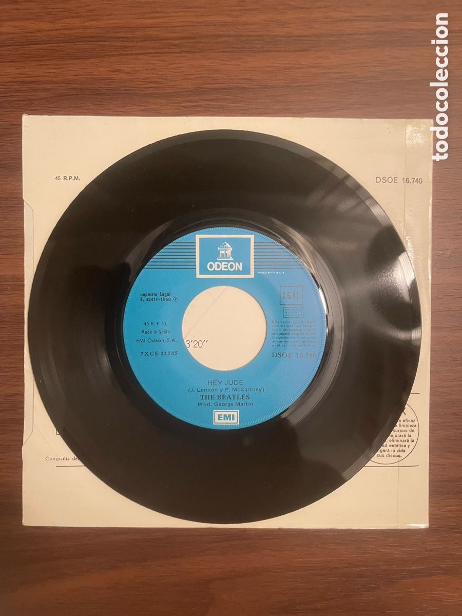 Discos de vinilo: BEATLES - REEDICION SINGLE &ldquo; HEY JUDE / REVOLUTION &ldquo; - Foto 2