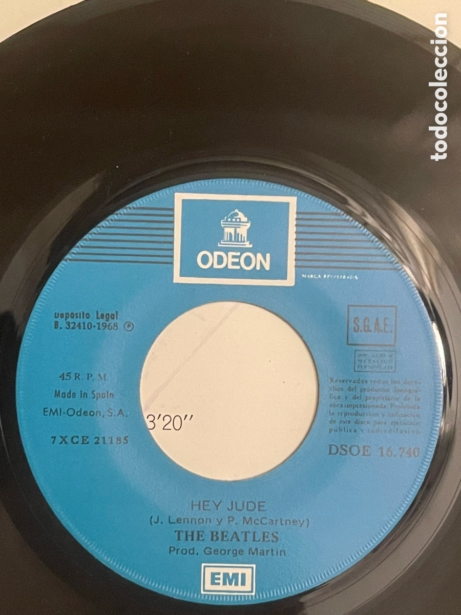Discos de vinilo: BEATLES - REEDICION SINGLE &ldquo; HEY JUDE / REVOLUTION &ldquo; - Foto 3