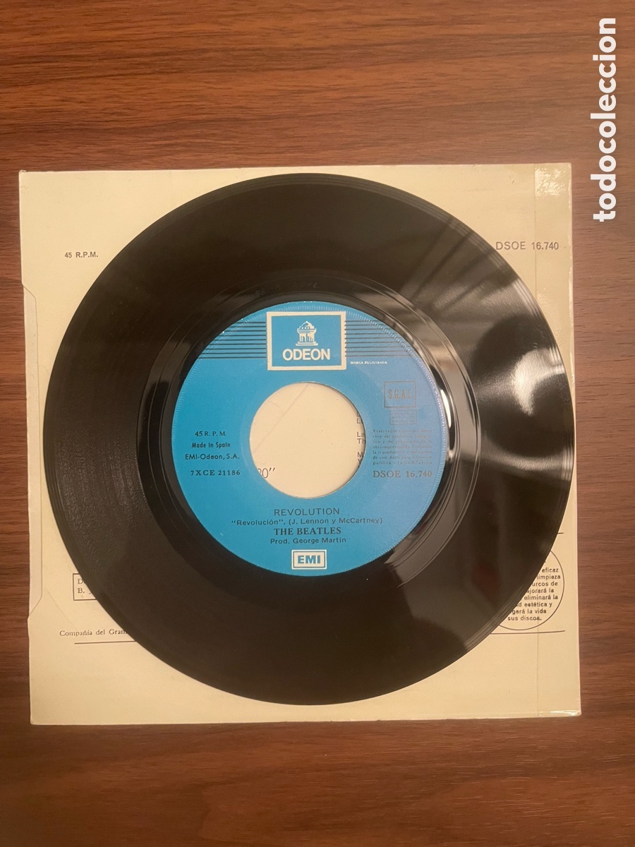 Discos de vinilo: BEATLES - REEDICION SINGLE &ldquo; HEY JUDE / REVOLUTION &ldquo; - Foto 4