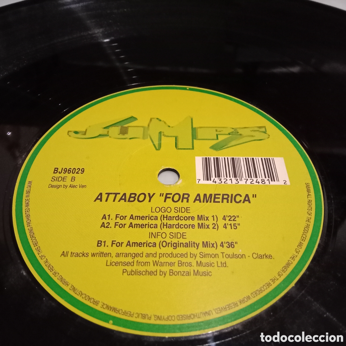 Discos de vinilo: ATTABOY - FOR AMERICA - MAXI-SINGLE 12&rdquo; - Foto 4