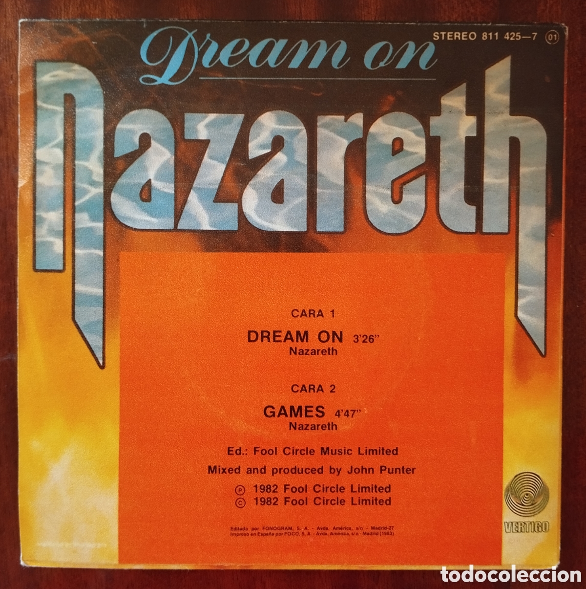 Discos de vinilo: Nazareth - Dream on - single - Foto 2
