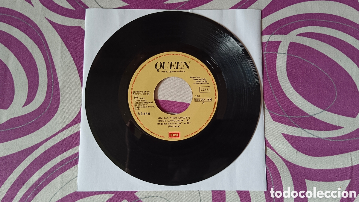 Discos de vinilo: Queen &ndash; Body Language 7&rdquo; PROMO - Foto 2