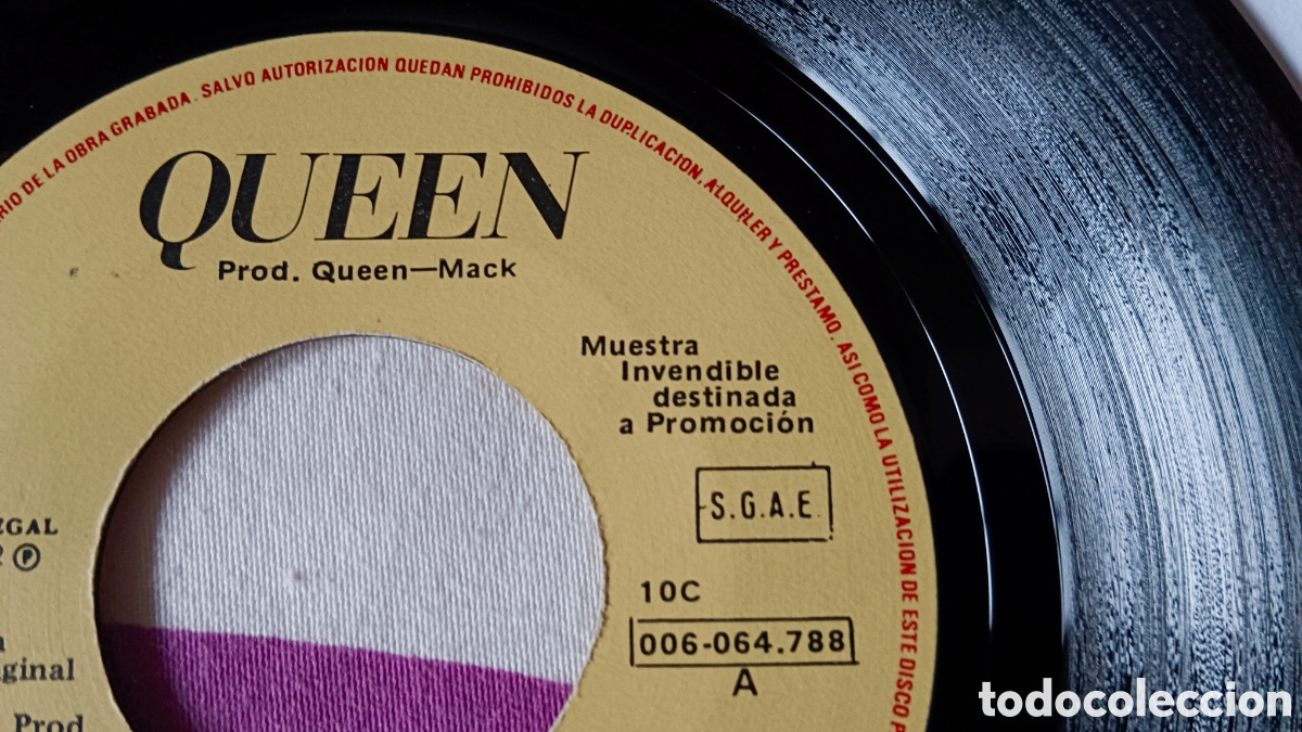 Discos de vinilo: Queen &ndash; Body Language 7&rdquo; PROMO - Foto 4